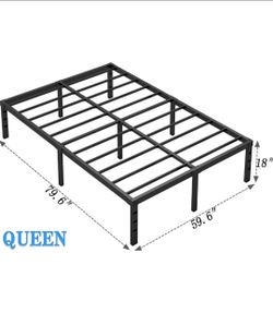 Queen Metal Platform Bed Frame 18"