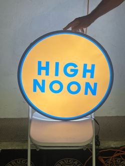High Noon Illuminated Round Light-Up Sign