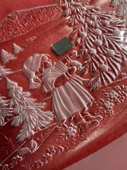 🎄 Vintage Mikasa Crystal Christmas Platter – Germany – Original Box 🎁