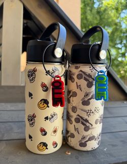 Water bottle tags custom