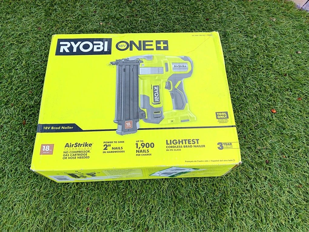 BRAD NAILER 18GA RYOBI 18V TOOL ONLY