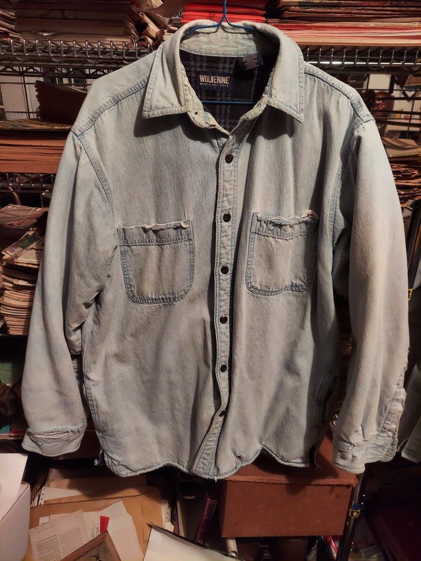 Wolverine Boots And Gear Fleece Lined Denim Jacket