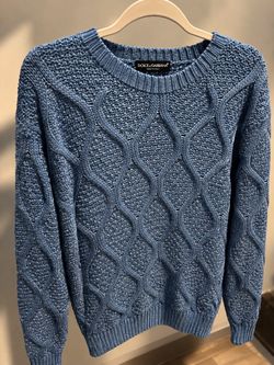 Dolce & Gabbana Cable Knit Crewneck Sweater