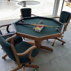 3 In 1 Pool / Poker / Chess Gaming Table 