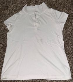 Girls White Uniform Polo shirt