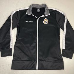 Real Madrid Black Zip-Up Track Jacket
