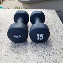 Fila 15 Pound Dumbbells 