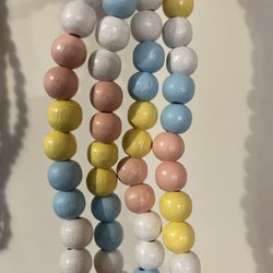 Vintage Wooden Bead Garland