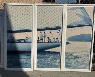 Ben Woods “The Blue Stern” Large Framed Coastal Art