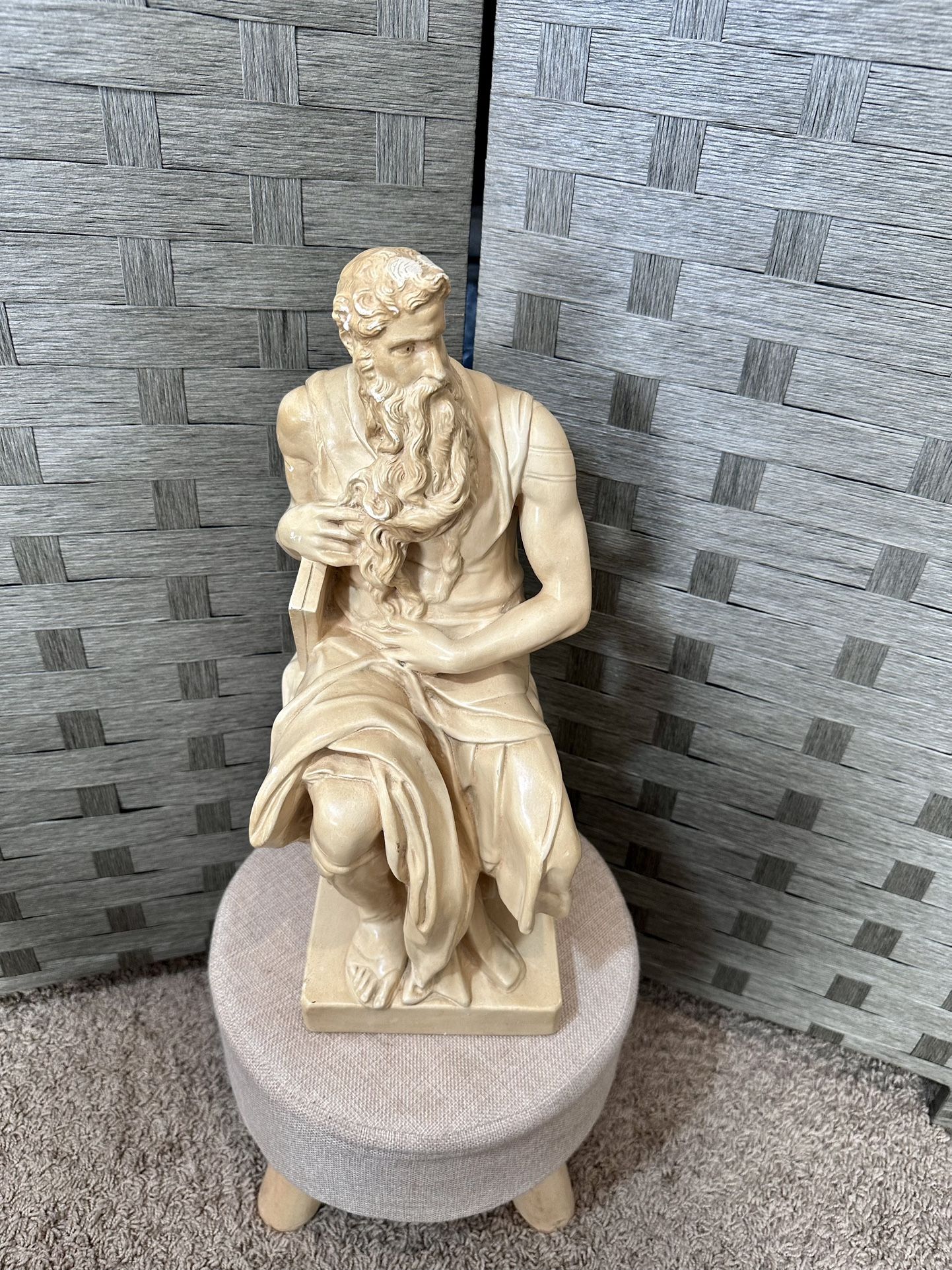 Vintage Michelangelo Moses Statue Figurine