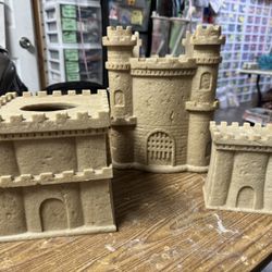 Bathroom Sand Castle Beach Trash Can - Tissue Cover - Toothbrush Holder Set