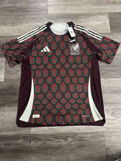 Men’s Authentic Adidas 2024 Mexico Home Futbol Soccer Jersey Medium