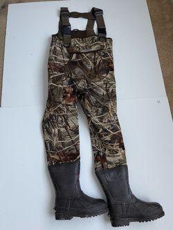 Women’s Columbia PFG Fishing Waders Neoprene Suspender Booted Camo Small (6)