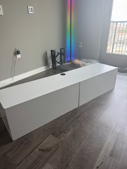 White Floating TV Stand 61L 14W (Similar to IKEA TV Stand)