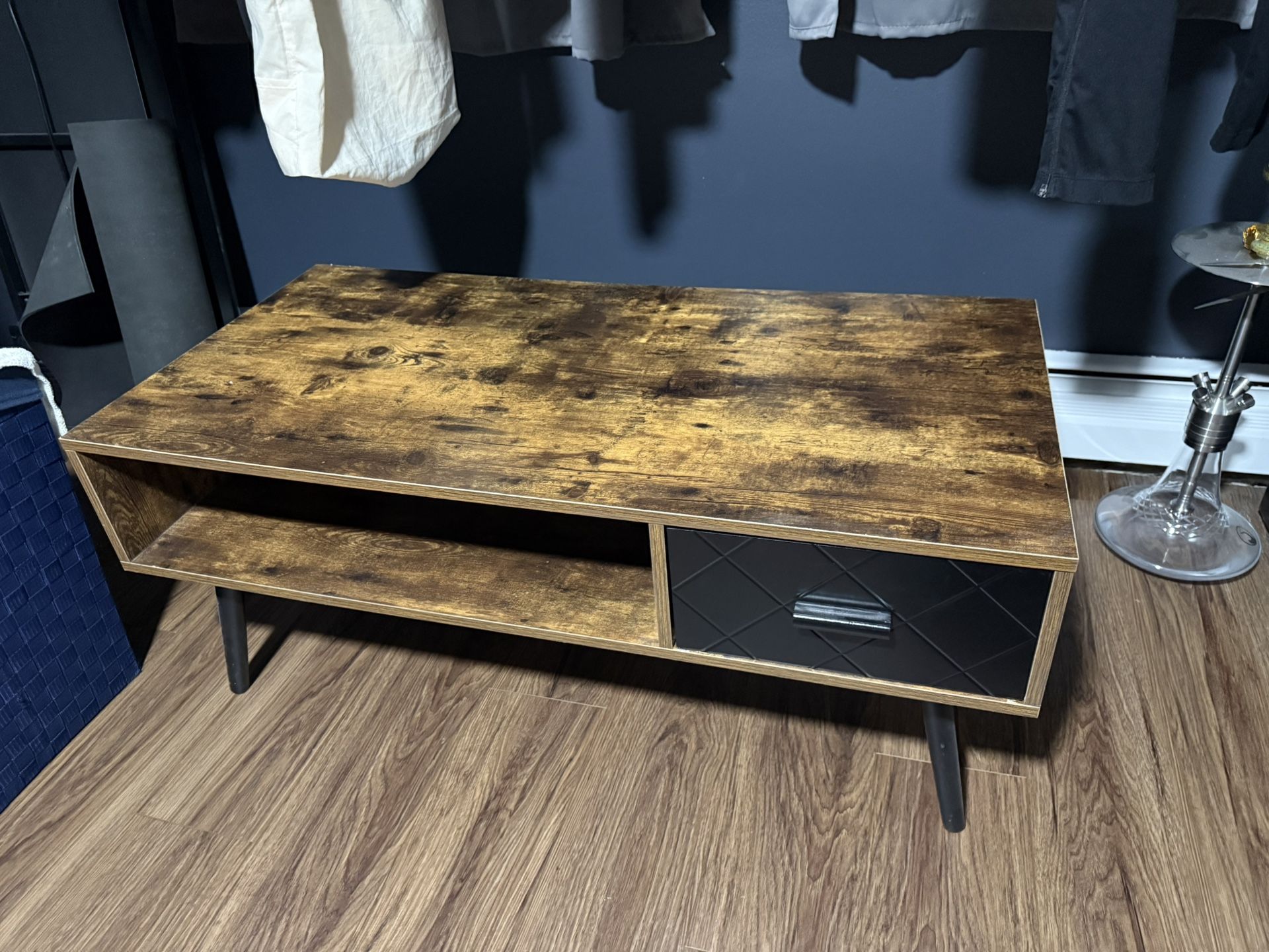 Wood Coffee Table With Drawer