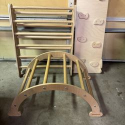 Montessori Foldable Pikler Triangle Climbing Arch Ramp