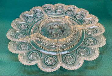 Vintage American Concord By Brockway divided 5 part tray