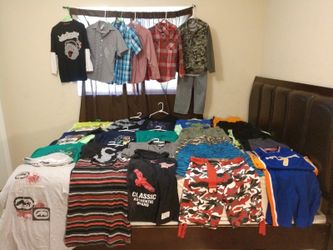 Boys huge lot of clothing 30 shirts &12 pants/shorts
