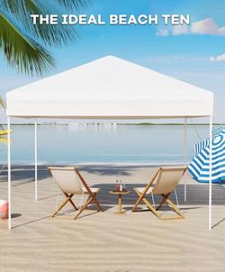 Brand New 10x10 Ft White Pop-Up Canopy Tent - Outdoor Sun Shade