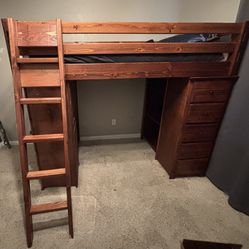 Twin Size Loft Bed & Matching Dresser