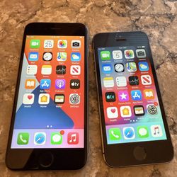 2 iPhones  (As Is )Working  Read  iPhone 6s /iphone5s 