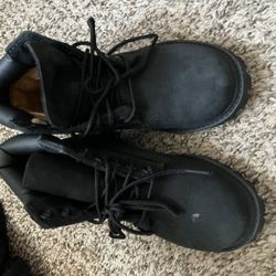 Kids Black Timberlands