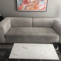 2021 CB2 Lenyx Sofa, Nomad Snow