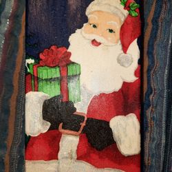 Santa wooden shelf sitter