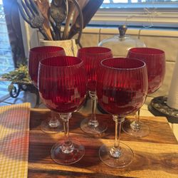 Pier One Red Wine Glasses