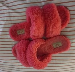 Pink Fuzzy UGG slippers