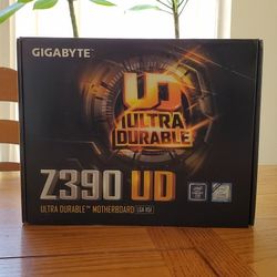 Intel Gigabyte Z390 UD Motherboard, Cpu, Ram Included
