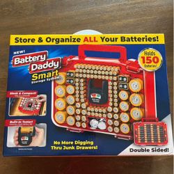 New Portable Battery Storage Caddy / Tote - Holds 150 Batteries