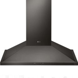 LG 36 Inch Wall Mount Range Hood Black Stainless