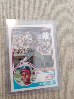 Hank Aaron insert topps baseball card