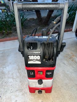 Clean Force 1800 Electric Pressure Washer 1.5 GPMp 1800 PSI Soap Dispenser