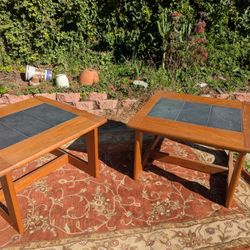 Slate Inlaid MCM Tables Danish