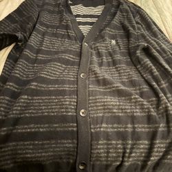 Marc Ecko Large Vintage Sweater Black Stripe 