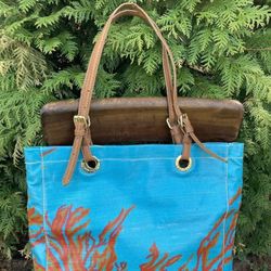 Sak Roots Coated Canvas Coral Tote