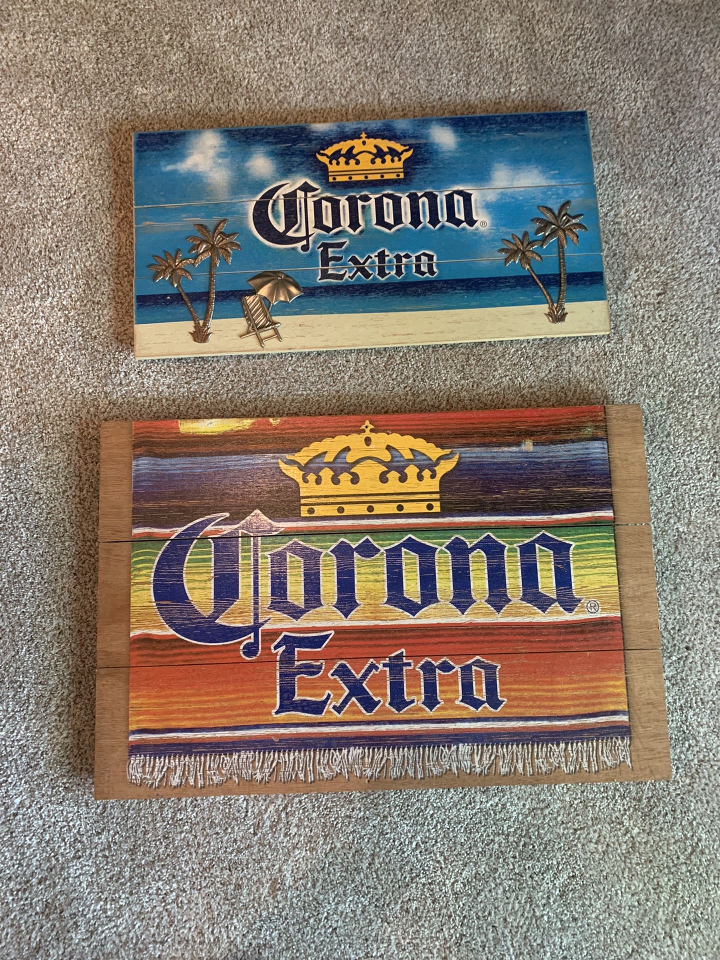 Corona Beer Wood Plank Signs And Mirrors For Bar