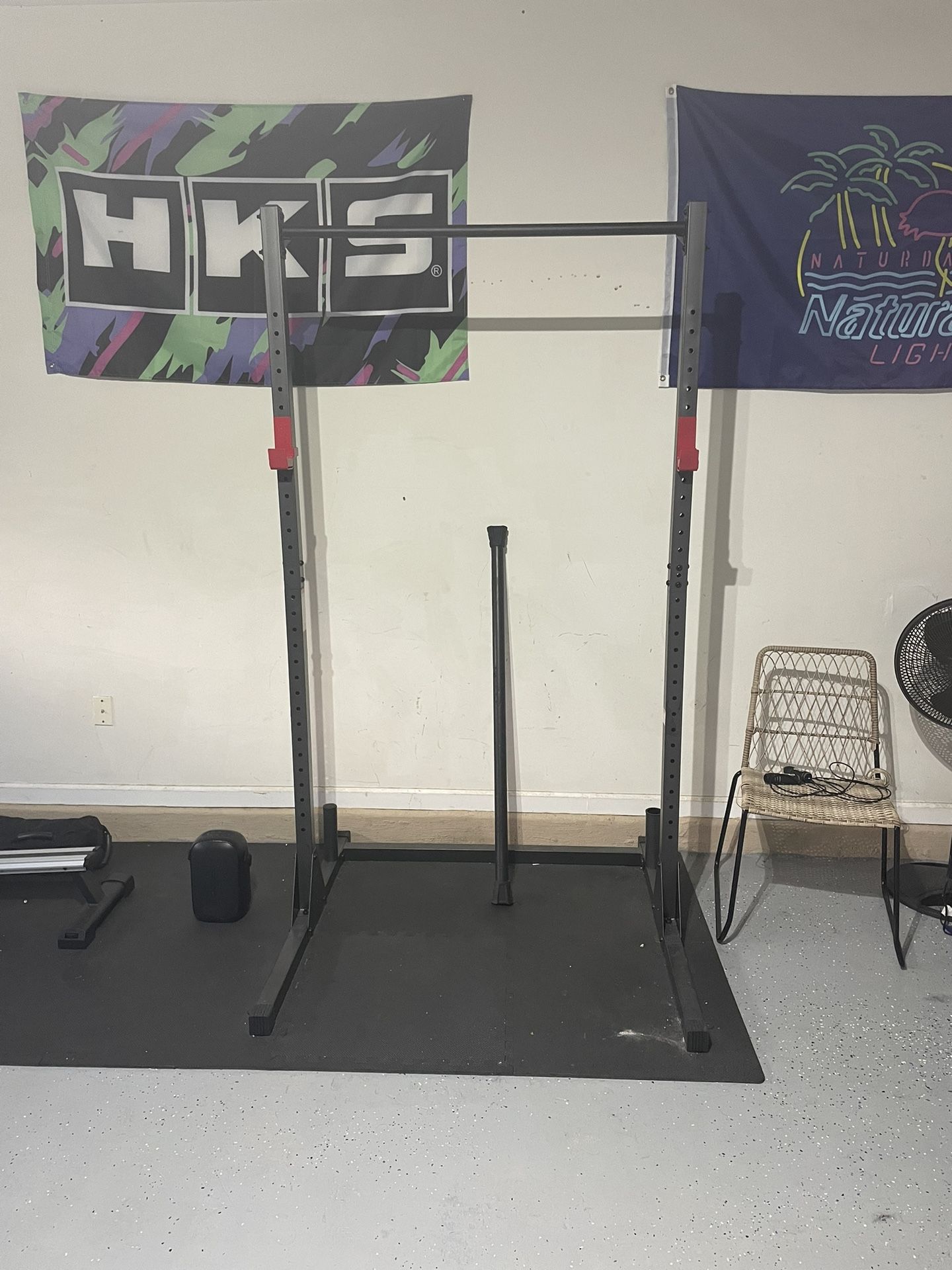 Gym, Pull Up Tower Station 330LBS W/ weight Rack
