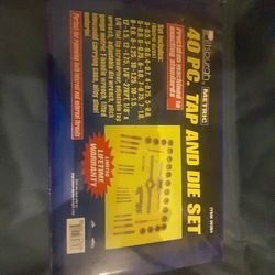 40 Pc Tap And Die Kit Brand New 