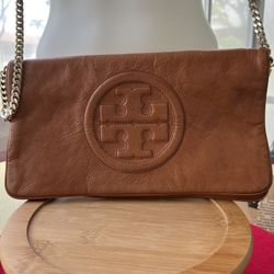 Tory Burch Bombe Leather Crossbody Bag 