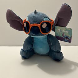 Disney Stitch Wearing Sunglasses Plush Stuffed Toy New With Tag 7.5 Inch