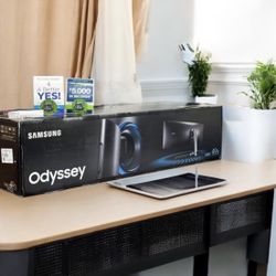 6564042 Samsung 49” odyssey 1000r curved dual QHD 240hz 1ms monitor 