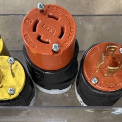 Several Eaton Arrow Hart Color Coded Industrial Locking Plugs