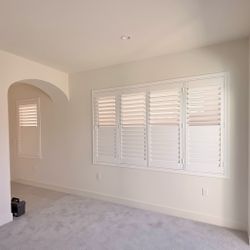 Custom Real Wood Plantation Shutters - Premium Basswood Window Coverings Custom made & Licensed Professional Installation (Persianas de Madera)