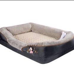 Memory Foam Dog Bed, Orthopedic Dog Bed and Sofa with Removable Washable Cover for Medium Dogs