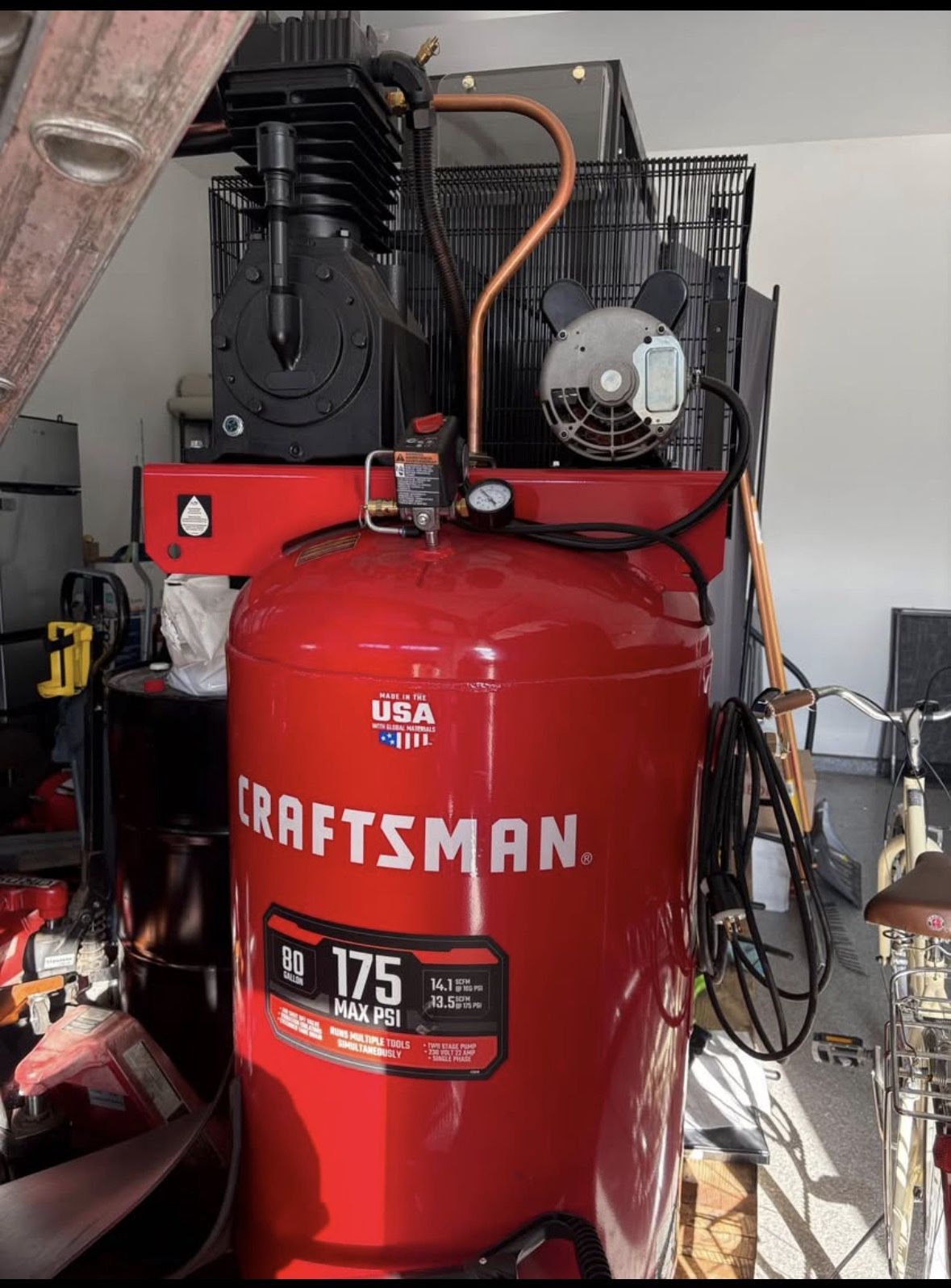 Craftsman 80 Gallon Air Compressor – 175 PSI (Excellent Condition)
