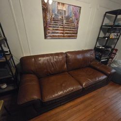 Brown Leather Couch