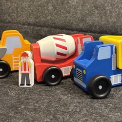 Melissa & Doug Construction Vehicle Wood Play Set